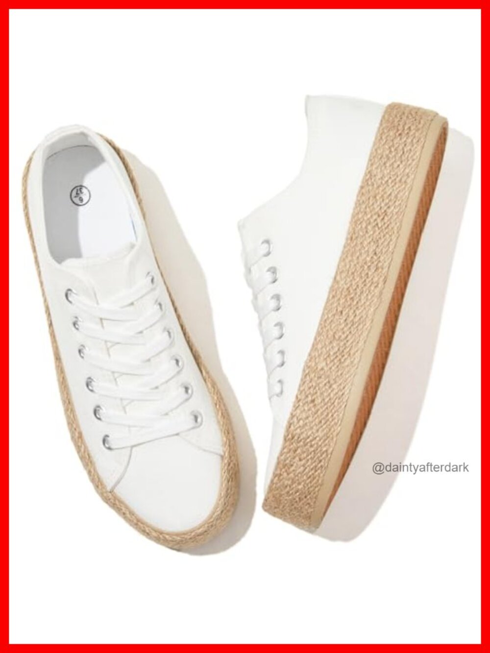 Canvas Platform Sneakers Women Lace-up Non-Slip Breathable Shoes